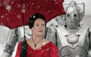 Dervla Kirwan and a cyberman