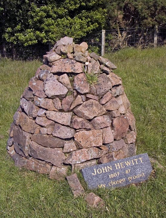 Photo of Cairn memorial to John Hewitt by Philip Hay